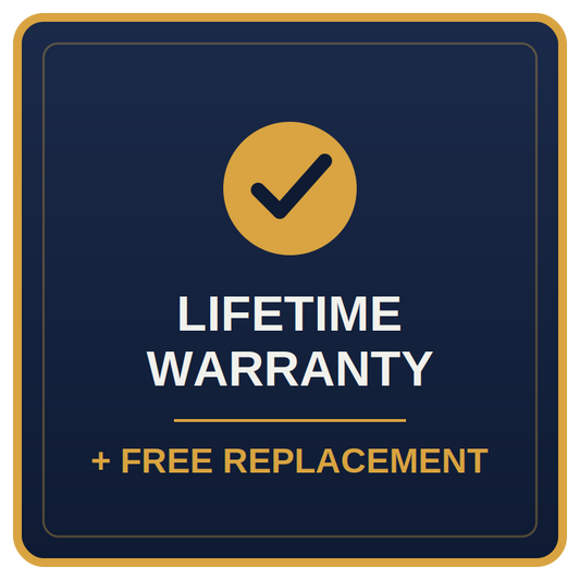 Lifetime Warranty + Free Replacement